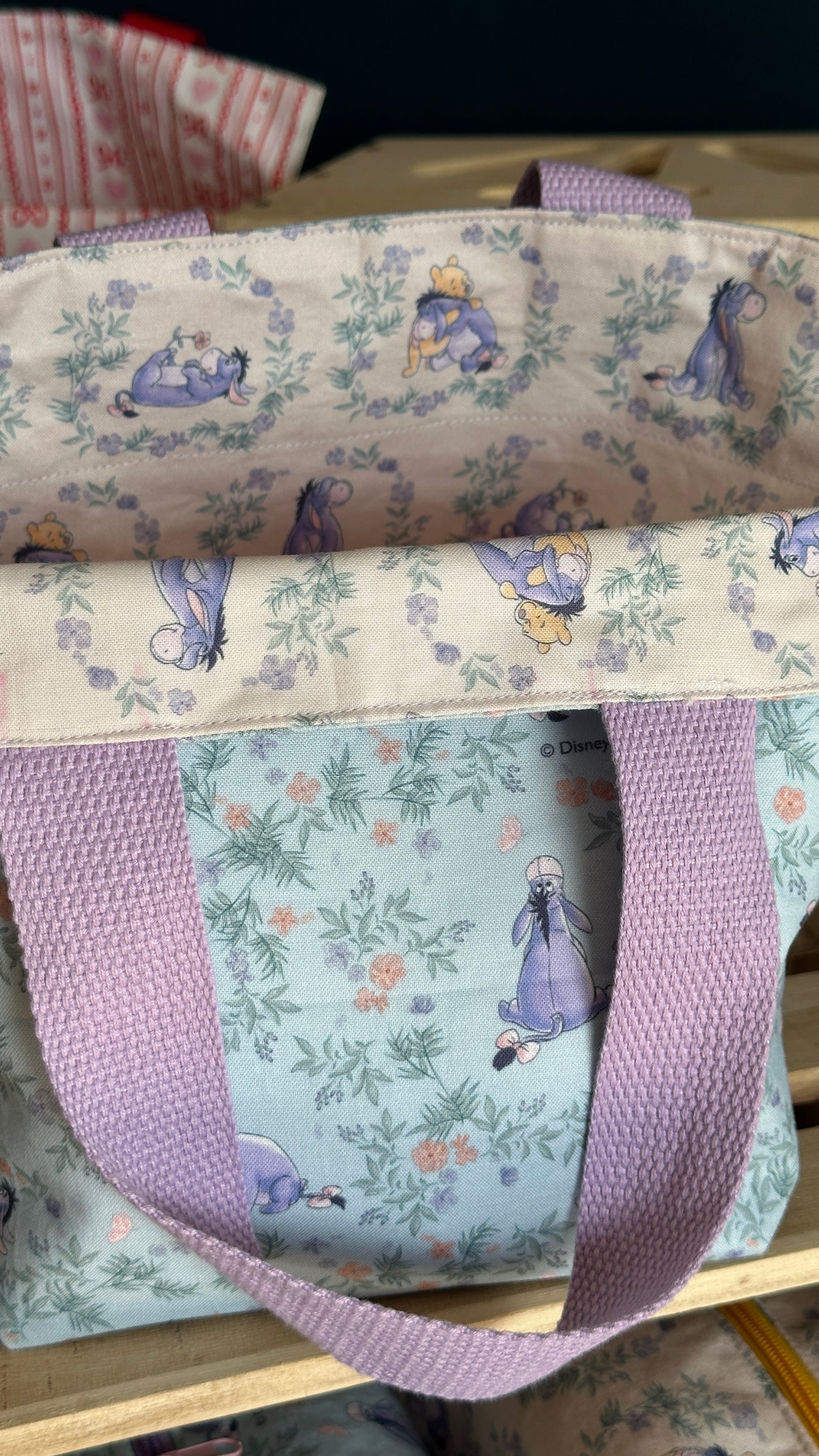 Purple/White Donkey Reversible Bucket Bag