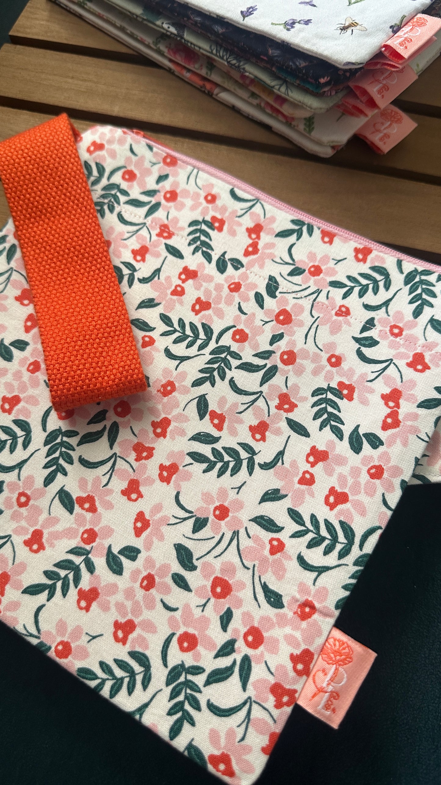 28/04 Poppy Bloom: Blush Meadow Zip Pouch