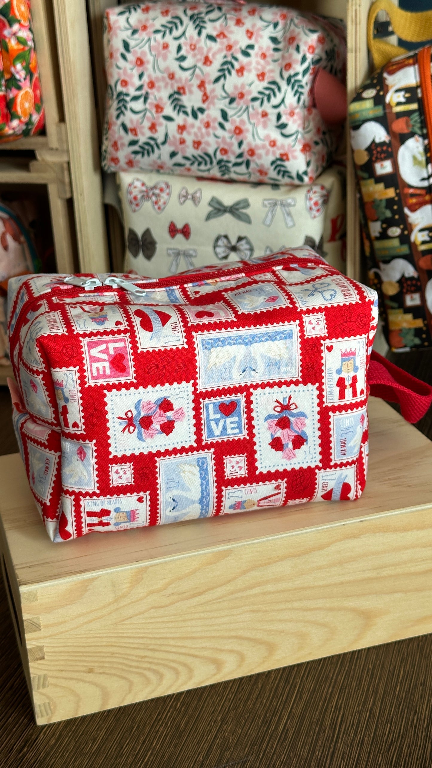 Love Stamps Cosmetic Pouch