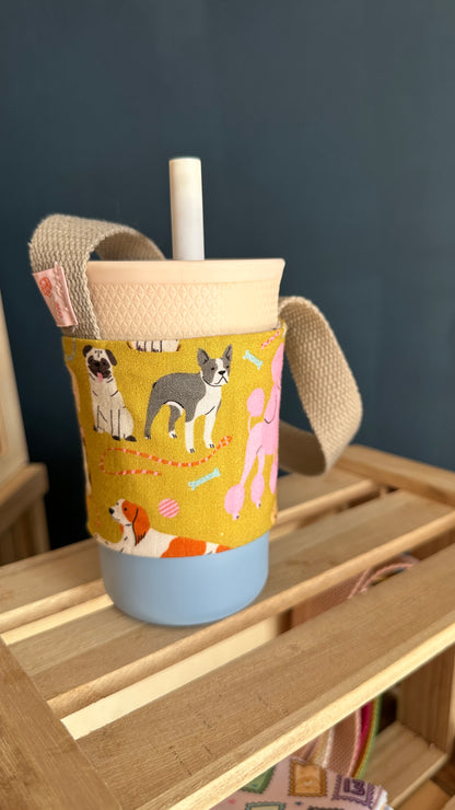 Green Doggie/Grey Doggie Reversible Coffee Strap