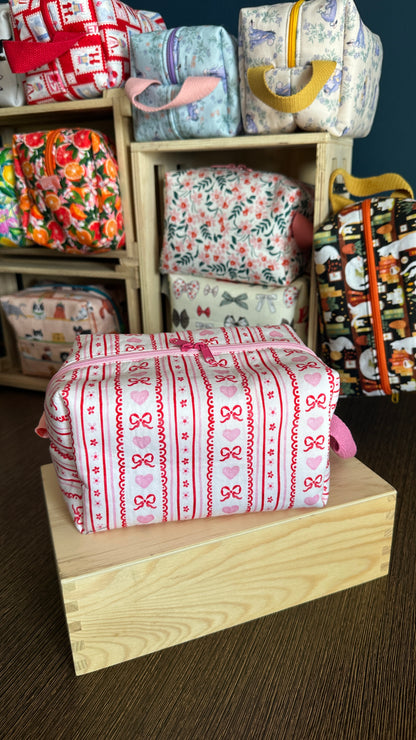 Vday Stripes Cosmetic Pouch