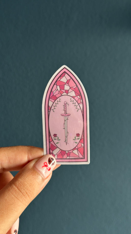 Sword Stained Glass Sticker