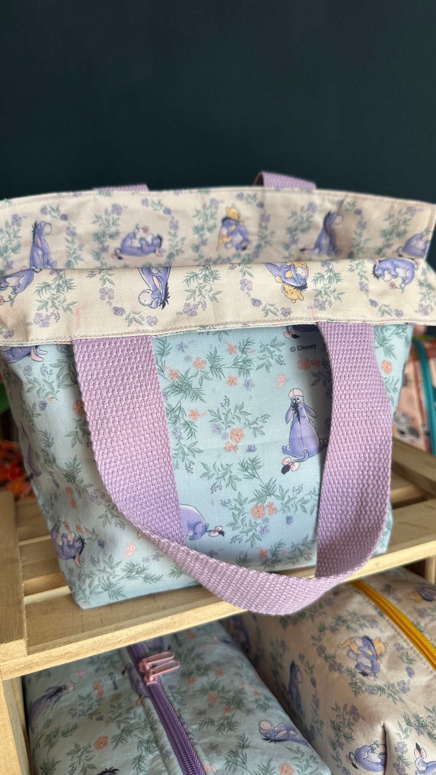 Purple/White Donkey Reversible Bucket Bag