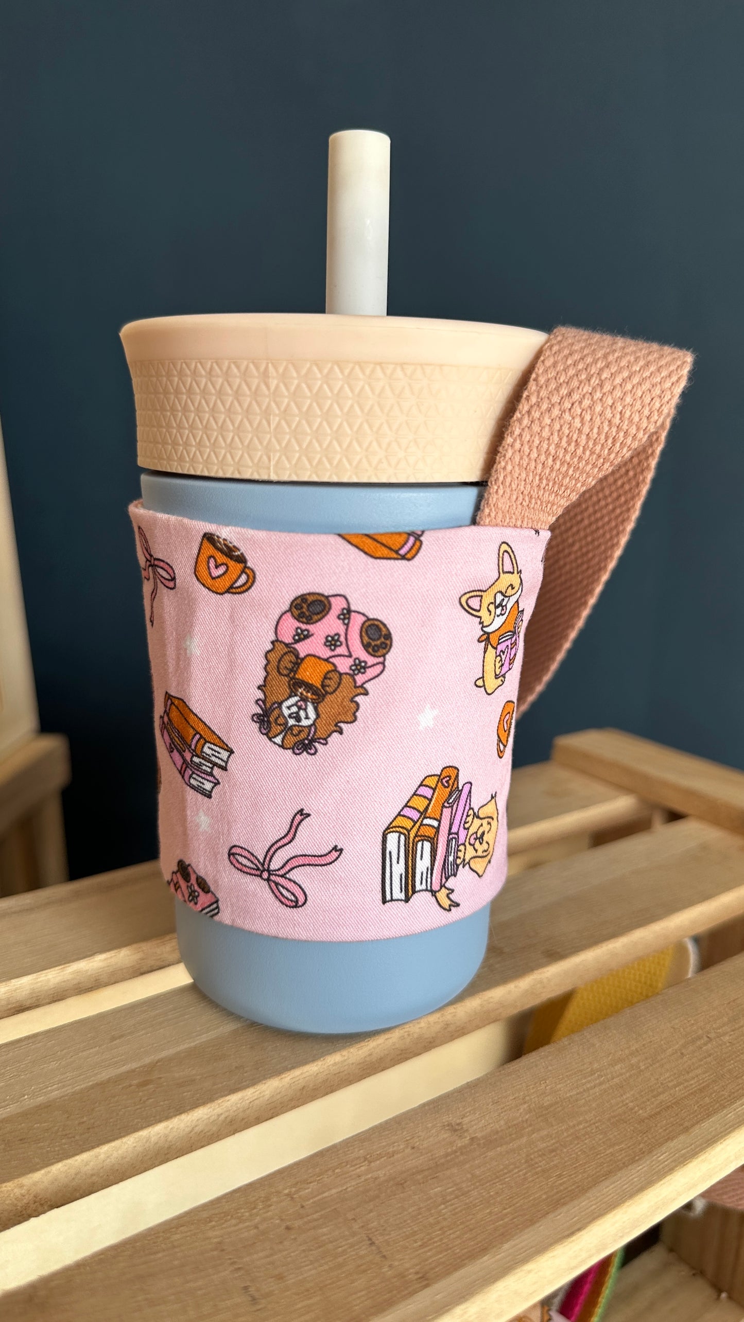 Sausage Dog/Doggie Book Club Reversible Coffee Strap