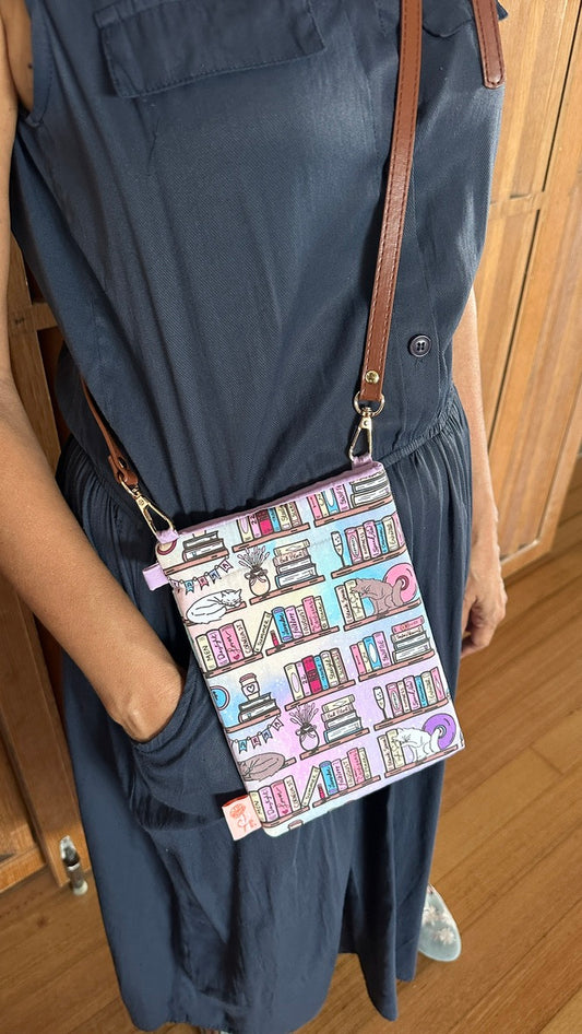 Swiftie Cat Bookshelf Phone Sling
