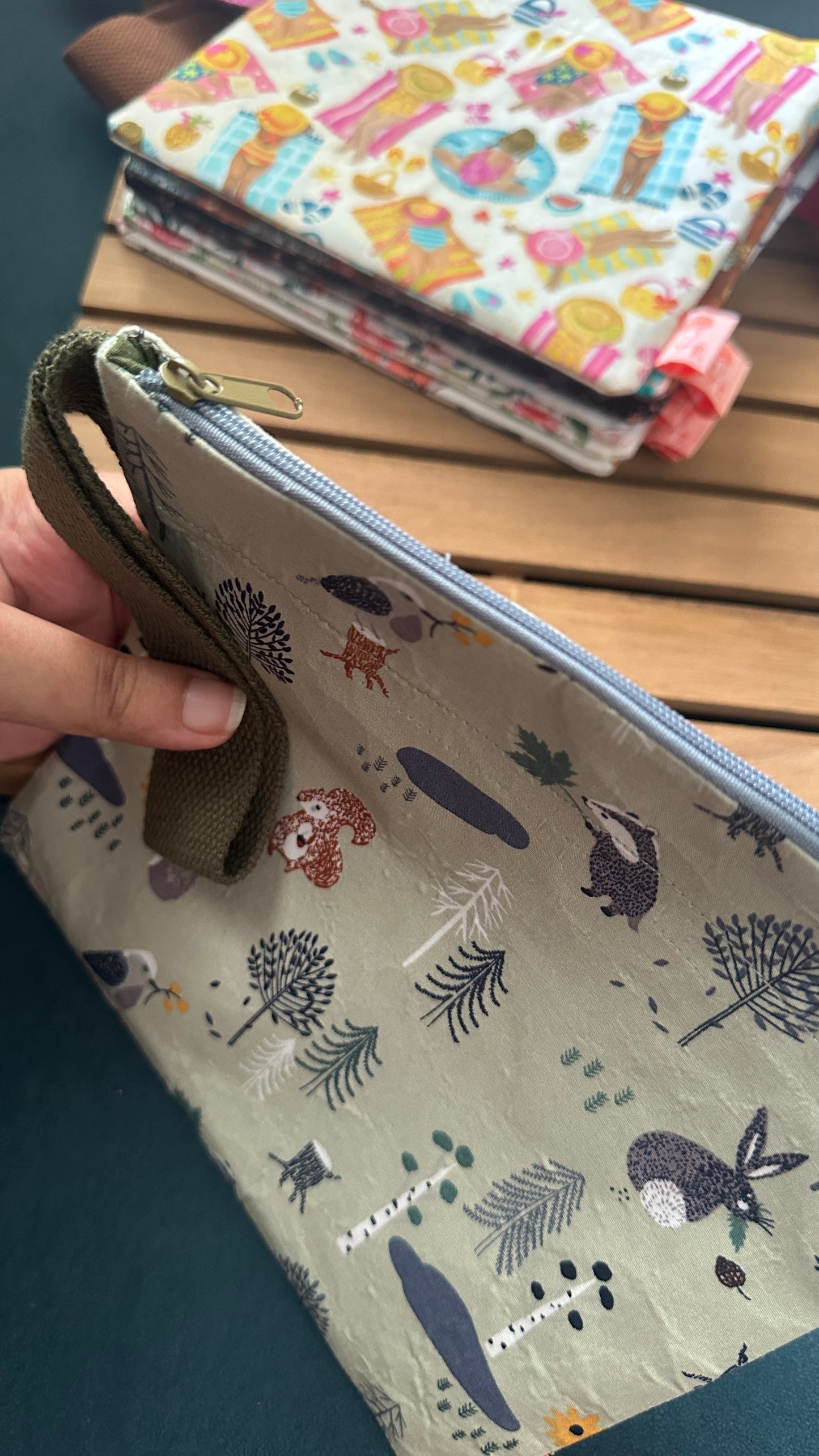 28/04 Poppy Bloom: Forest Friends Zip Pouch