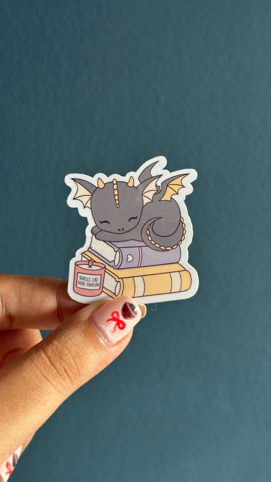 Smells Like Book Dragon Sticker