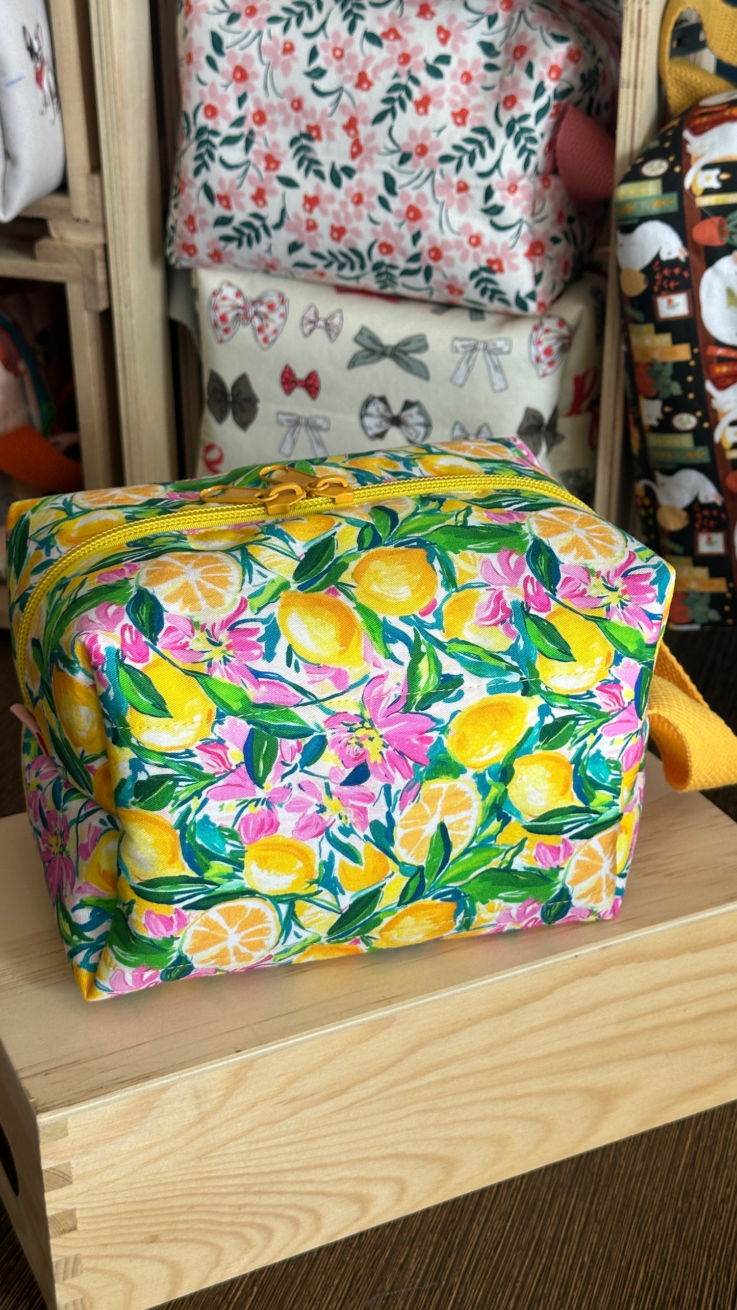 Citrus Lemon Cosmetic Pouch