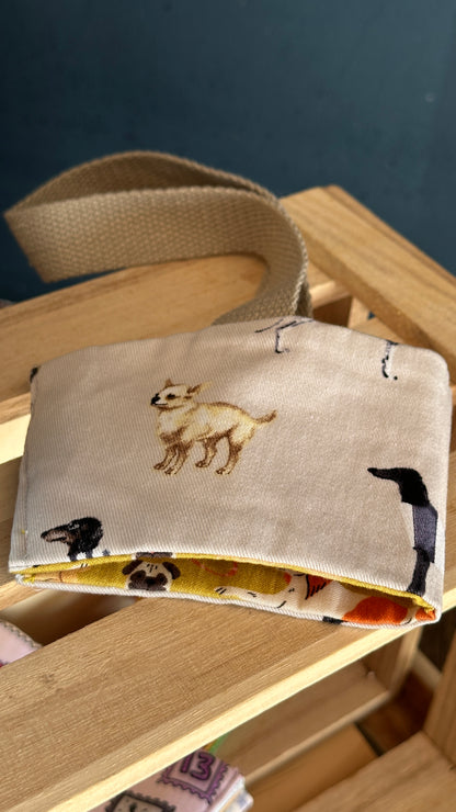 Green Doggie/Grey Doggie Reversible Coffee Strap