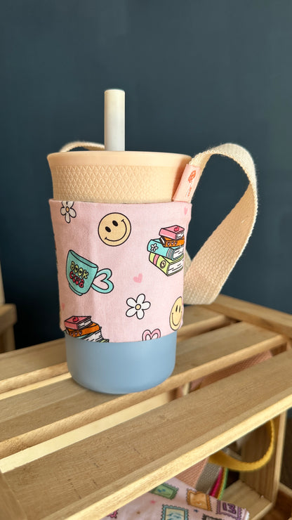 Butterfly Brew/Happy Book Club Reversible Coffee Strap