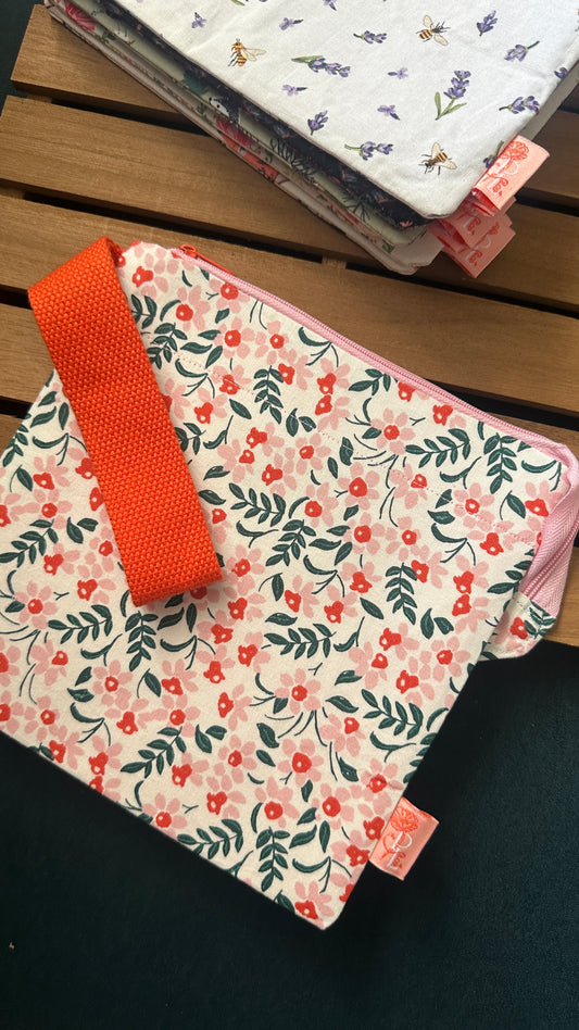 28/04 Poppy Bloom: Blush Meadow Zip Pouch