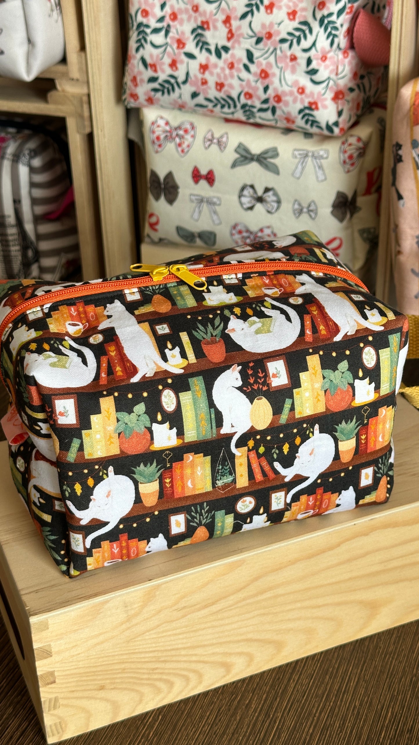 Purrfect Page Pals Cosmetic Pouch