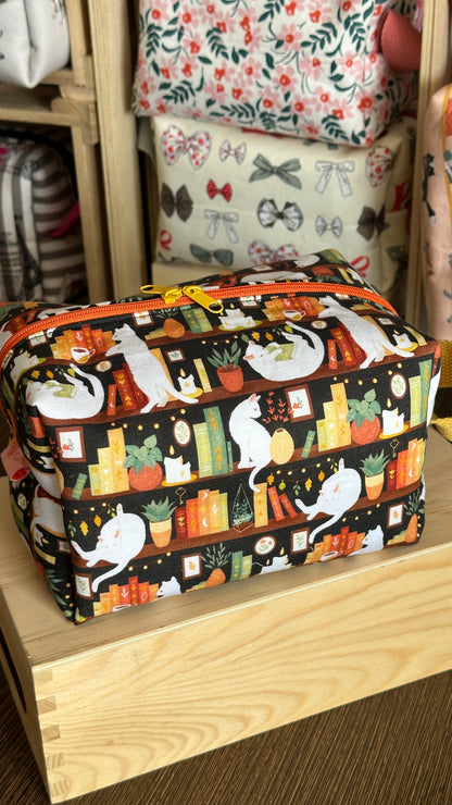 Purrfect Page Pals Cosmetic Pouch