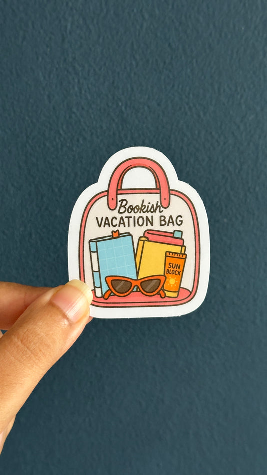 Bookish Vacation Bag Sticker