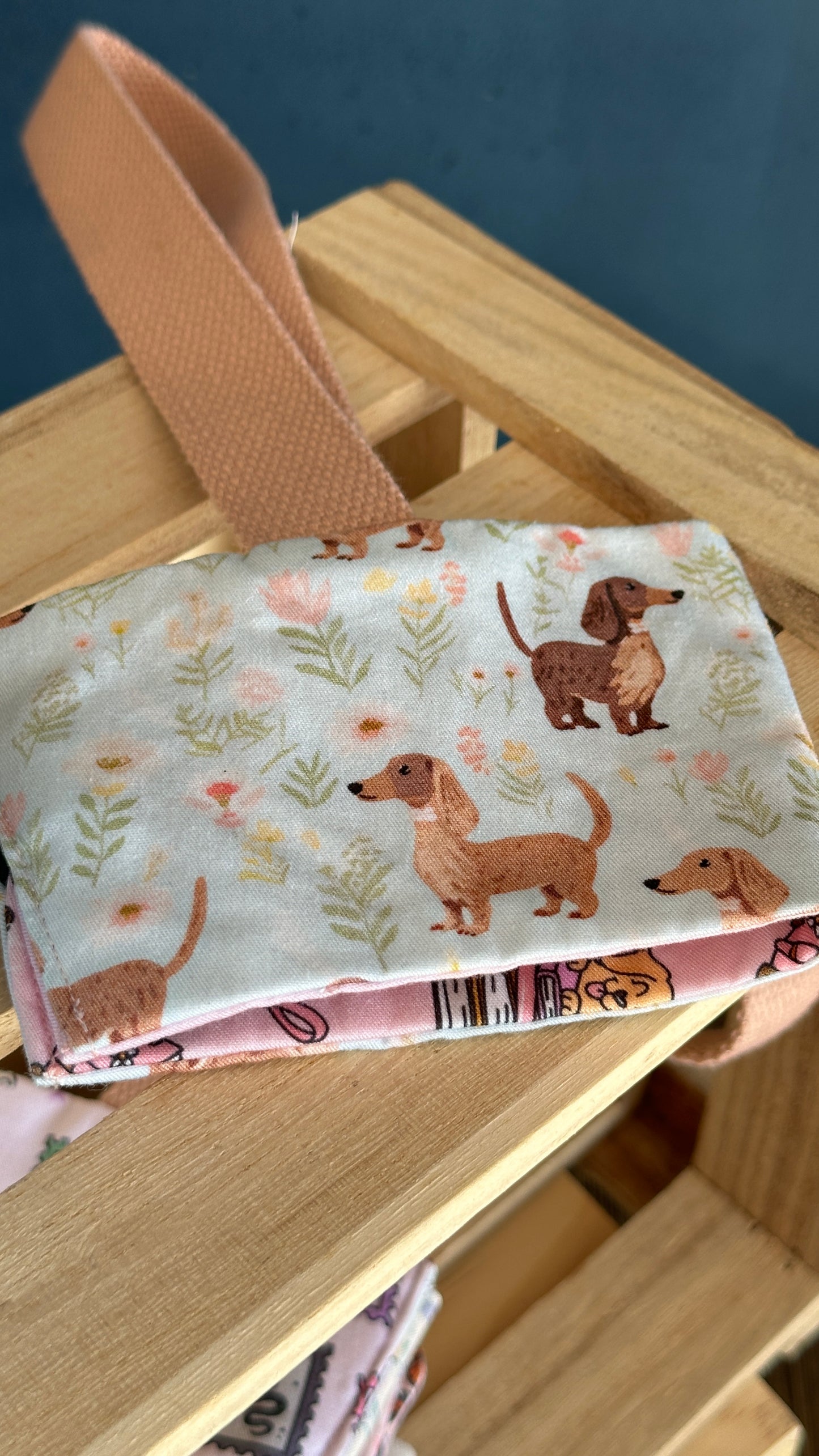 Sausage Dog/Doggie Book Club Reversible Coffee Strap