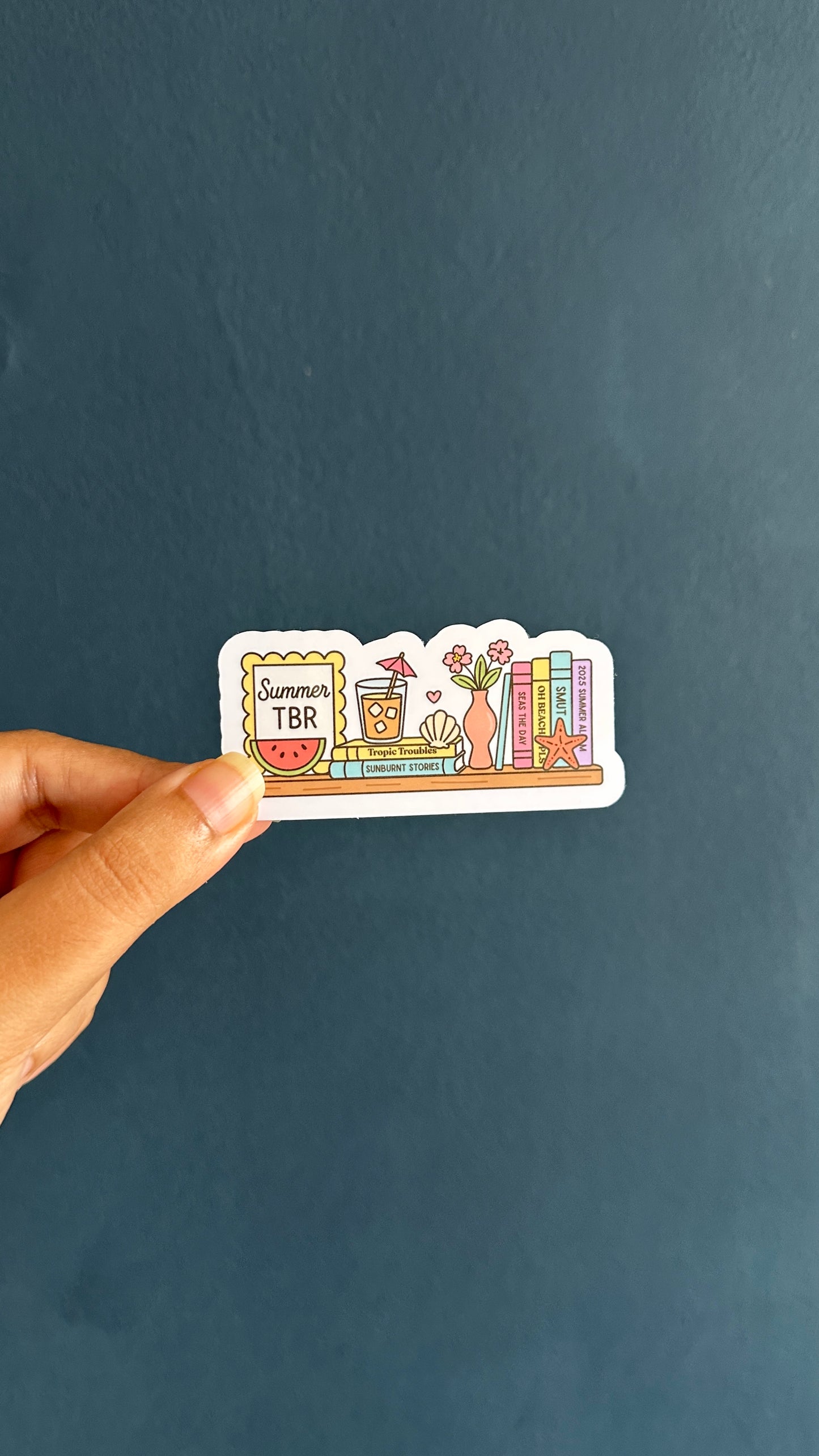 Summer TBR Bookshelf Sticker