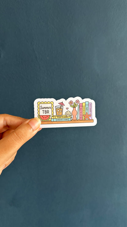 Summer TBR Bookshelf Sticker