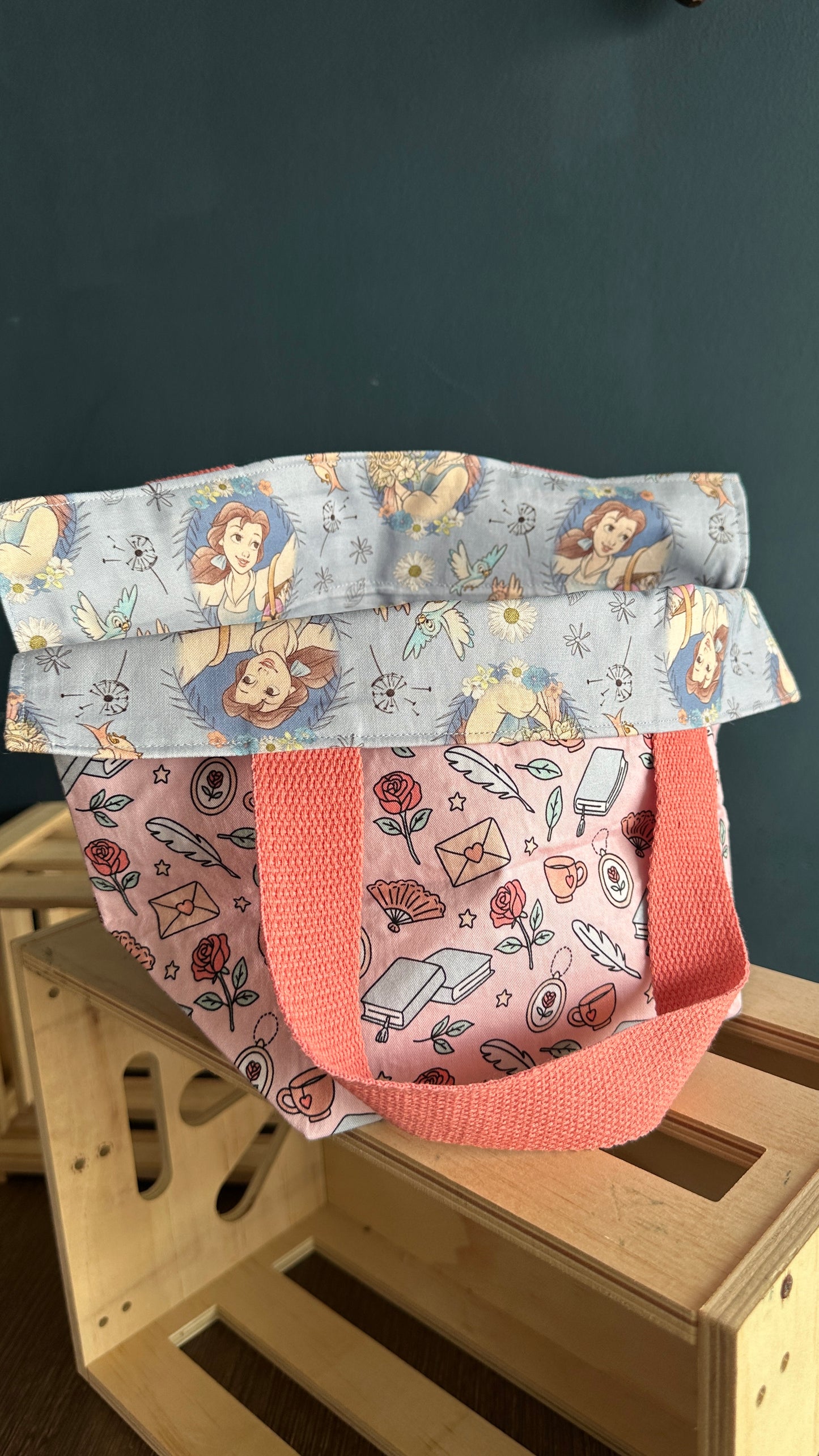 Timeless Romance/ Blue Beauty Reversible Bucket Bag