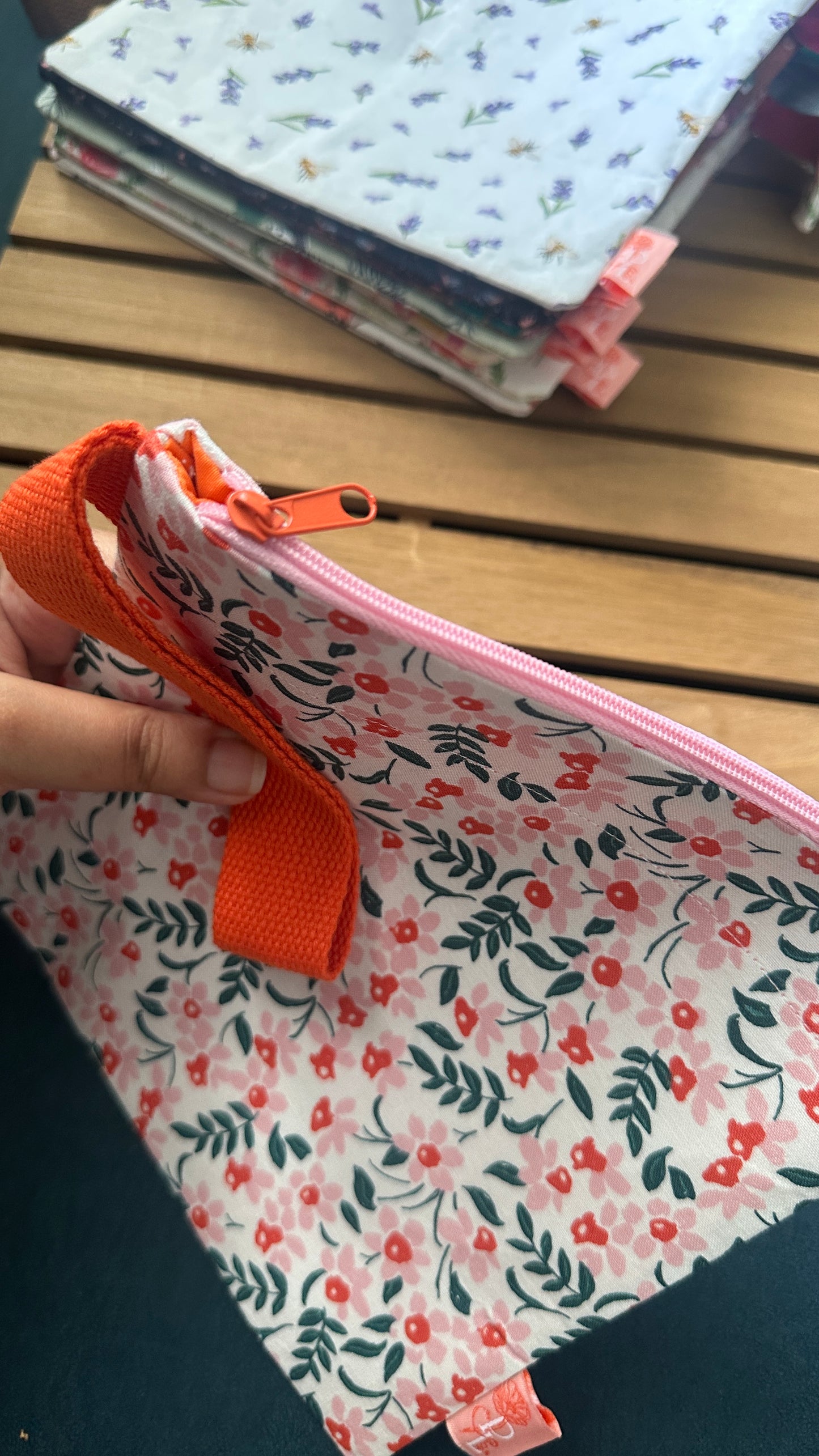 28/04 Poppy Bloom: Blush Meadow Zip Pouch