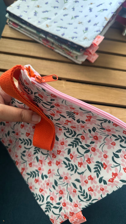 28/04 Poppy Bloom: Blush Meadow Zip Pouch