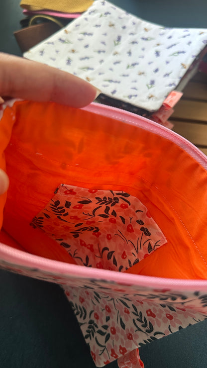 28/04 Poppy Bloom: Blush Meadow Zip Pouch