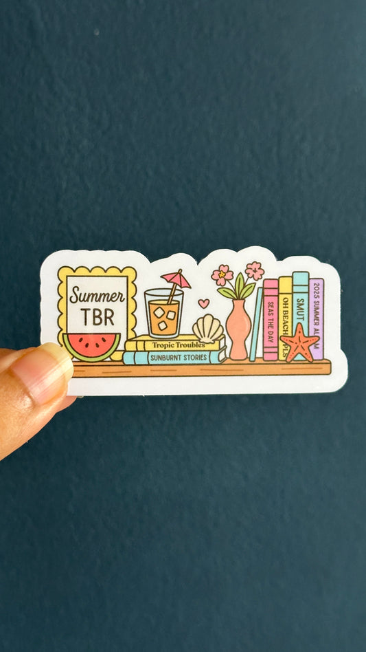 Summer TBR Bookshelf Sticker