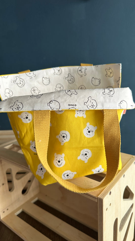 Yellow/White Hunny Bear Reversible Bucket Bag