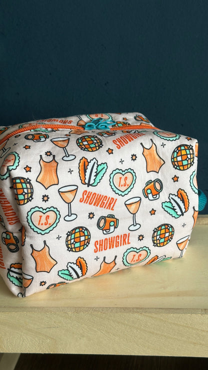 Orange Life of a Showgirl Cosmetic Pouch