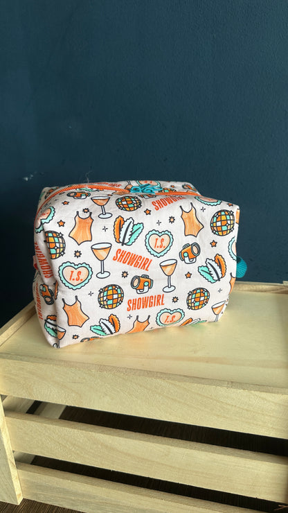 Orange Life of a Showgirl Cosmetic Pouch