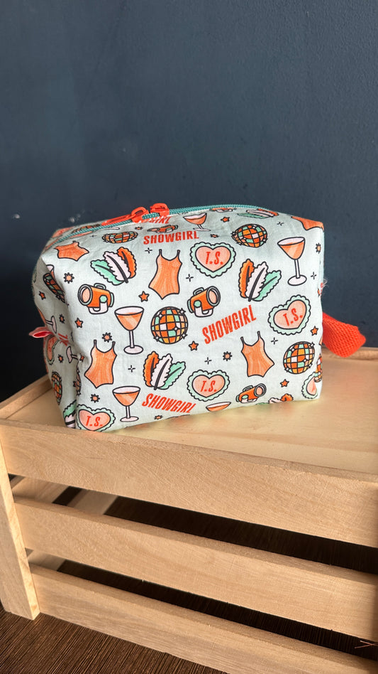 Mint Life of a Showgirl Cosmetic Pouch
