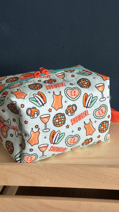 Mint Life of a Showgirl Cosmetic Pouch