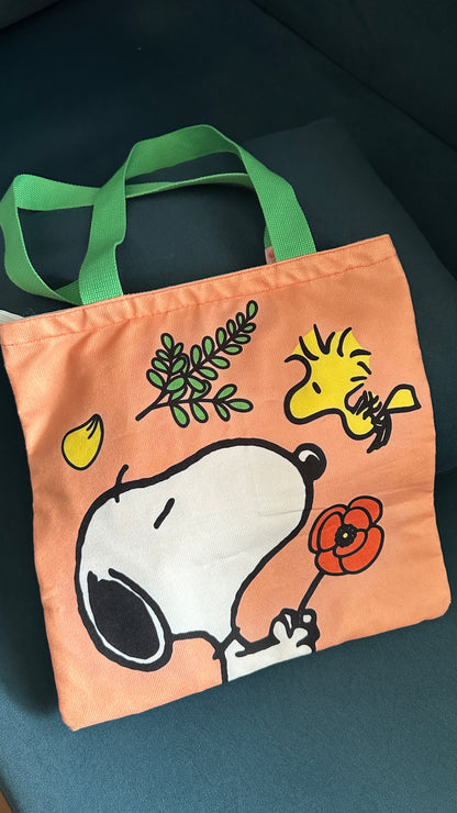 08/05 Poppy Blooms: Poppy Snoopy Pillowcase Tote Bag