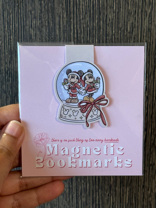 Mickey Snowglobe Magnetic Bookmark