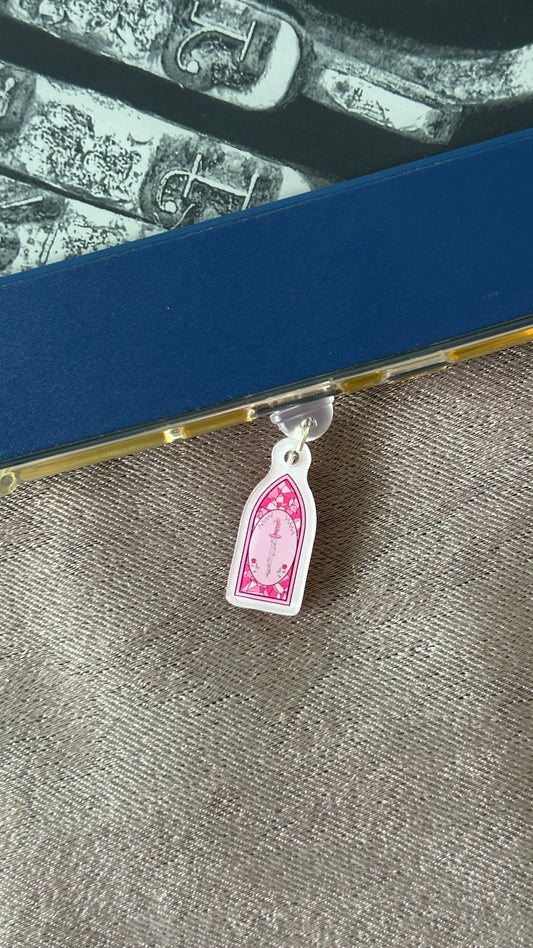 Sword Stained Glass E-Reader Charm