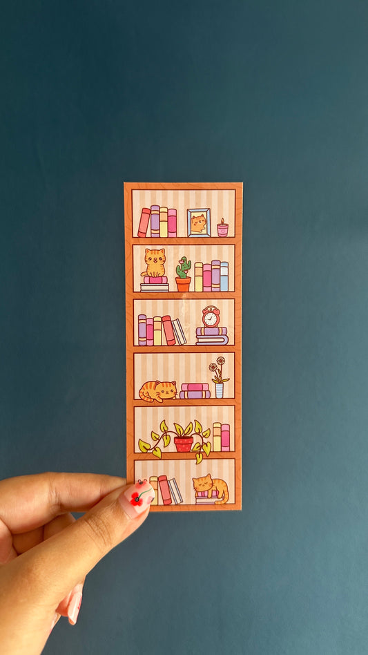Ginger Cat Bookshelf Bookmark
