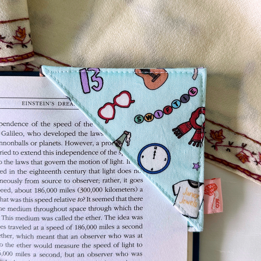 Swiftie Eras Icons Fabric Bookmark Corner